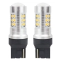 LED lemputės CANBUS 3030 24SMD T20 7440 WY21W Amber 12V/24V