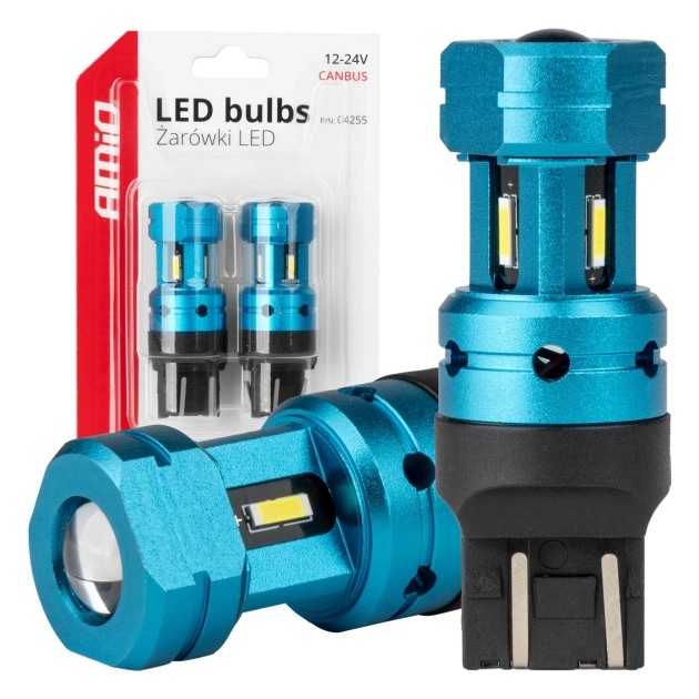 Led lemputės CANBUS T20 7443 W21/5W 4SMD 1860 White bulbs 12V 24V 