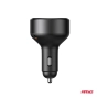 Retractable car charger C cable + USB C port 12/24V 60W AMIO-04368