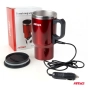 Automobilinis šildomas puodelis 450ml red color 12V