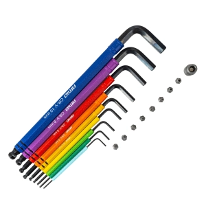 IMBUS šešiakampių rutulinių raktų rinkinys, ypač ilgas, su antgalių rinkiniais CRV, 18 dalių