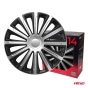 Ratų gaubtai (kalpokai) 4 vnt. Trend black & silver R14