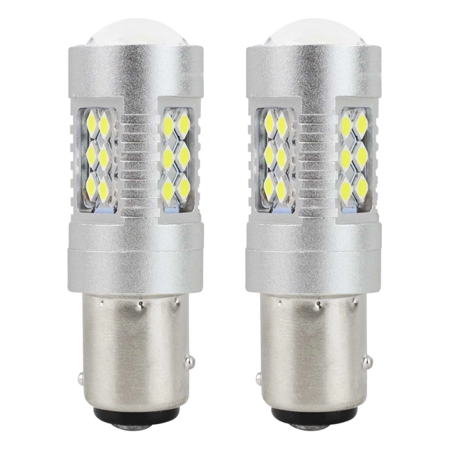 LED lemputės CANBUS 3030 24SMD 1157 BAY15D P21/5W White 12V/24V