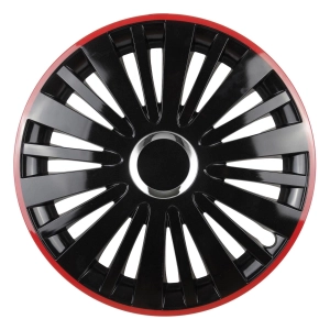 Ratų gaubtas (kalpokas) 1 vnt. FALCON R16 black with a red rim