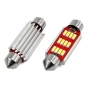 LED lemputės CANBUS 4014 12SMD Festoon C5W C10W C3W 41mm White 12V/24V