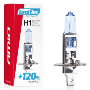 Halogeninė lemputė H1 12V 55W LumiTec Super White +120%