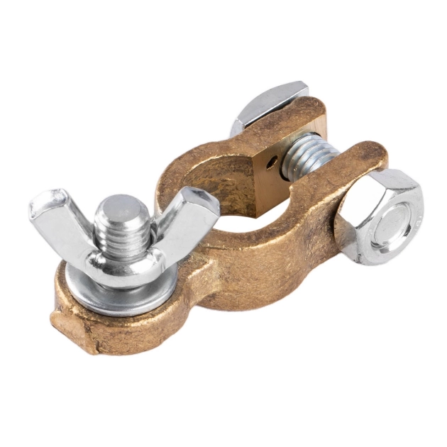 Žalvarinis akumuliatoriaus gnybtas 600 AMP Minus