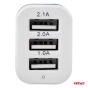 USB automobilinis įkroviklis 3xUSB white PCH-03