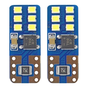LED lemputės CANBUS 12SMD UltraBright 2016 T10e (W5W) White 12V/24V
