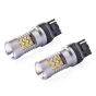 LED lemputės CANBUS 3030 24SMD T20 7440 WY21W Amber 12V/24V