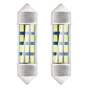 LED lemputės STANDARD 3014 12SMD Festoon C5W C10W C3W 36mm White 12V