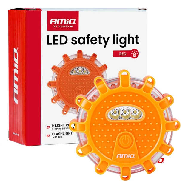 Įspėjamoji lemputė, 3xAAA IP65 12SMD + 3SMD