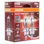 Halogeninės lemputės Osram H4 12V 60/55W P43t NIGHT BREAKER LASER +150%/2 pcs