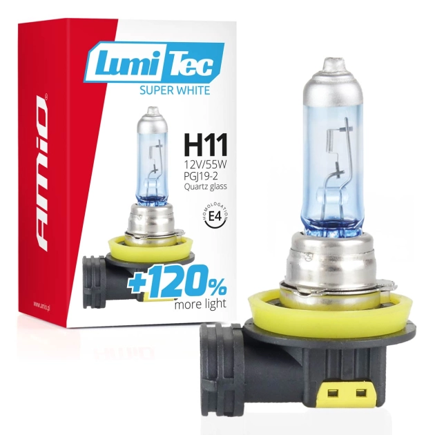 Halogeninė lemputė H11 12V 55W LumiTec Super White +120%