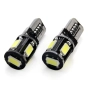 LED lemputės CANBUS 5SMD 5730 T10 (W5W) White