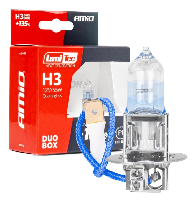 Halogeninės lemputės H3 12V 55W LumiTec NEXT GENERATION +135% DUO 