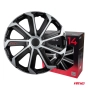 Ratų gaubtai (kalpokai) 4 vnt. EVO black & silver R14