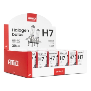 H7 halogeninių lempučių rinkinys 12V 55W su UV filtru, 30 vnt.