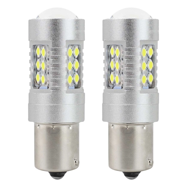 LED lemputės CANBUS 3030 24SMD 1156 BA15S P21W White 12V/24V