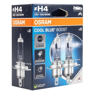 Halogeninės lemputės Osram H4 12V 100/90W P43t Cool Blue Boost 5000K / 2pcs