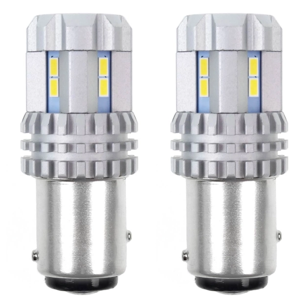 LED lemputės CANBUS 3020 12SMD UltraBright 1157 BAY15D P21/5W White 12V/24V