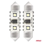 LED lemputės CANBUS 12SMD Festoon C5W 3838 41mm White 12/24V 