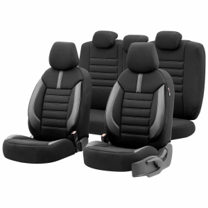 Universalūs sėdynių užvalkalai OTOM LIMITED 102 BLACK/GREY 3-ZIP