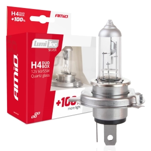 Halogeninė lemputė H4 12V 60/55W LumiTec SILVER +100% DUO