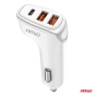 Automobilinis įkroviklis 2x USB-A + USB-C 38W 12/24V 