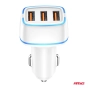 Automobilinis įkroviklis 3x USB-A 30W 12/24V 