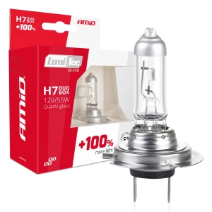 Halogeninė lemputė H7 12V 55W LumiTec SILVER +100% DUO