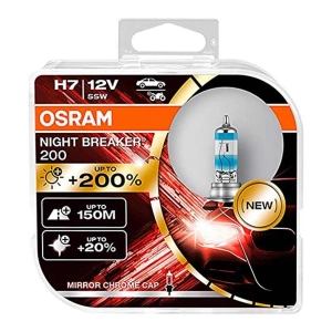 Halogeninės lemputės Osram H7 12V 55W PX26d NIGHT BREAKER 200 /2 pcs