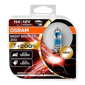 Halogeninės lemputės Osram H4 12V 60/55W P43t NIGHT BREAKER 200 /2 pcs