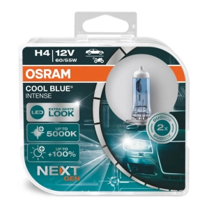 Halogeninės lemputės Osram H4 12V 60/55W P43t Cool Blue NEXT GEN 5000K 2 pcs