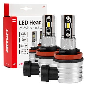 LED lemputės H8/H9/H11 H-mini AMiO