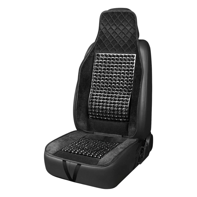 Automobilio sėdynės kilimėlis su karoliukais, juodas, 45x120 cm, CSM-16 Automobilio sėdynės kilimėlis su karoliukais, juodas, 45x120 cm, CSM-16