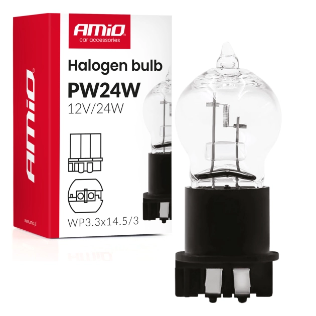 Halogeninė lemputė PW24W WP3.3x14.5-3 24W 12V 