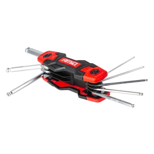 Sulankstomas IMBUS šešiakampių raktų rinkinys, 8 vnt., rutulinis antgalis, CRV