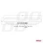 Belaidė LED šviesos juosta R65 R10 326x186x63 26W 12V 24V AMIO-04369