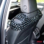 Automobilio sėdynės kilimėlis su karoliukais, pilkas, 44x106 cm