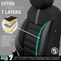 Universalūs sėdynių užvalkalai OTOM LIMITED 102 BLACK/GREY 3-ZIP