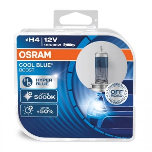 Halogeninės lemputės Osram H4 12V 100/90W P43t Cool Blue Boost 5000K / 2pcs