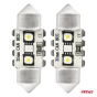 LED lemputės CANBUS 12SMD Festoon C5W 3838 31mm White 12/24V 