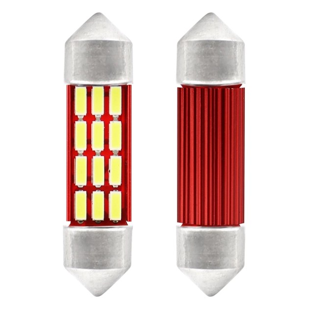 LED lemputės CANBUS 4014 12SMD Festoon C5W C10W C3W 36mm White 12V/24V LED lemputės CANBUS 4014 12SMD Festoon C5W C10W C3W 36mm White 12V/24V