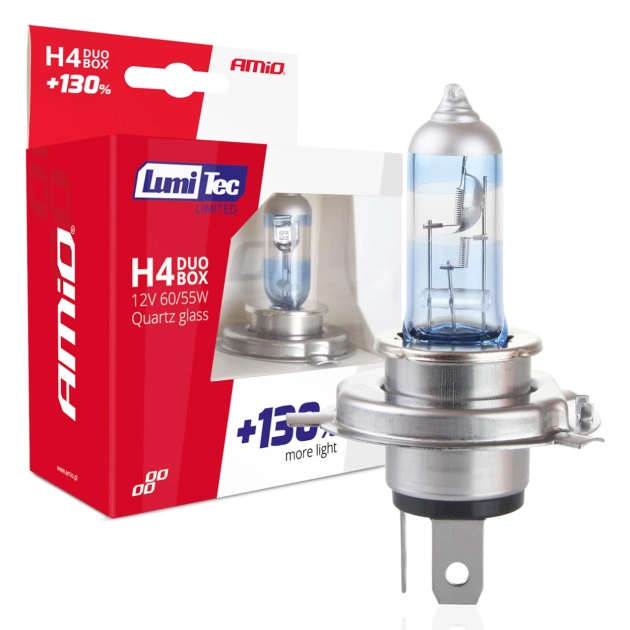 Halogeninės lemputės H4 12V 60/55W LumiTec LIMITED +130% DUO