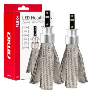Led lemputės FLEX+ Series H3 canbus 6000K 12-24V AMIO-03656