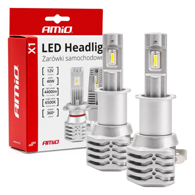 LED lemputės H3 X1 Series AMiO LED lemputės H3 X1 Series AMiO