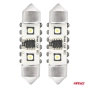 LED lemputės CANBUS 12SMD Festoon C5W 3838 36mm White 12/24V 