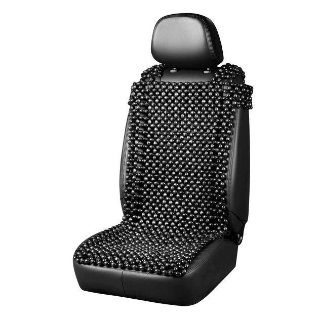 Automobilio sėdynės kilimėlis su karoliukais, pilkas, 44x106 cm Automobilio sėdynės kilimėlis su karoliukais, pilkas, 44x106 cm