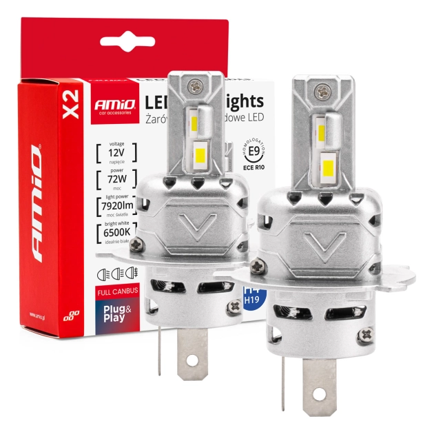 LED lemputės H4 X2 Series AMiO LED lemputės H4 X2 Series AMiO